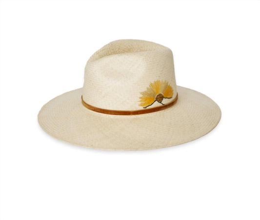 Freya - Women's Embroidered Natural Straw Hat