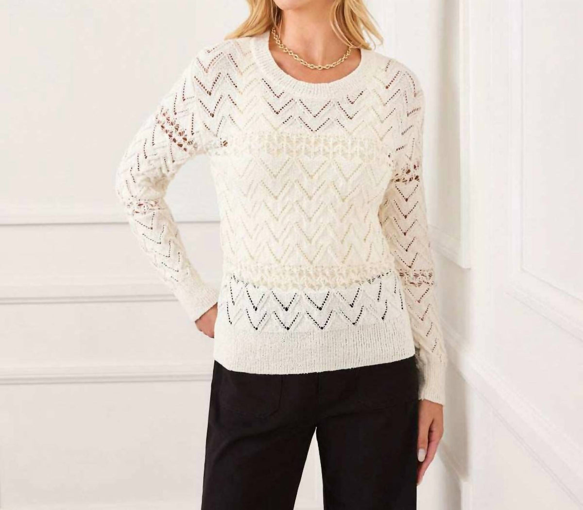 Karen Kane - Knit Crochet Sweater