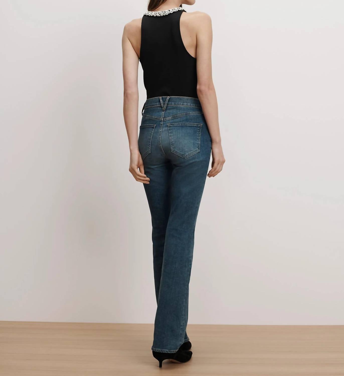 Veronica Beard Ayres Tank with Embelishments in black - women's tank top - view 7