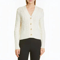 Vince - Women's Triple Braid Cable Wool Cashmere Cardigan
