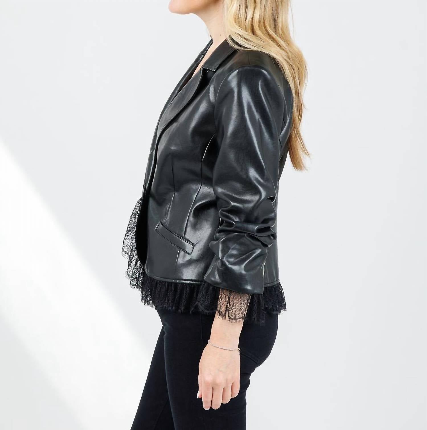 Cinq A Sept - Vegan Leather Le Petit Roxie Blazer