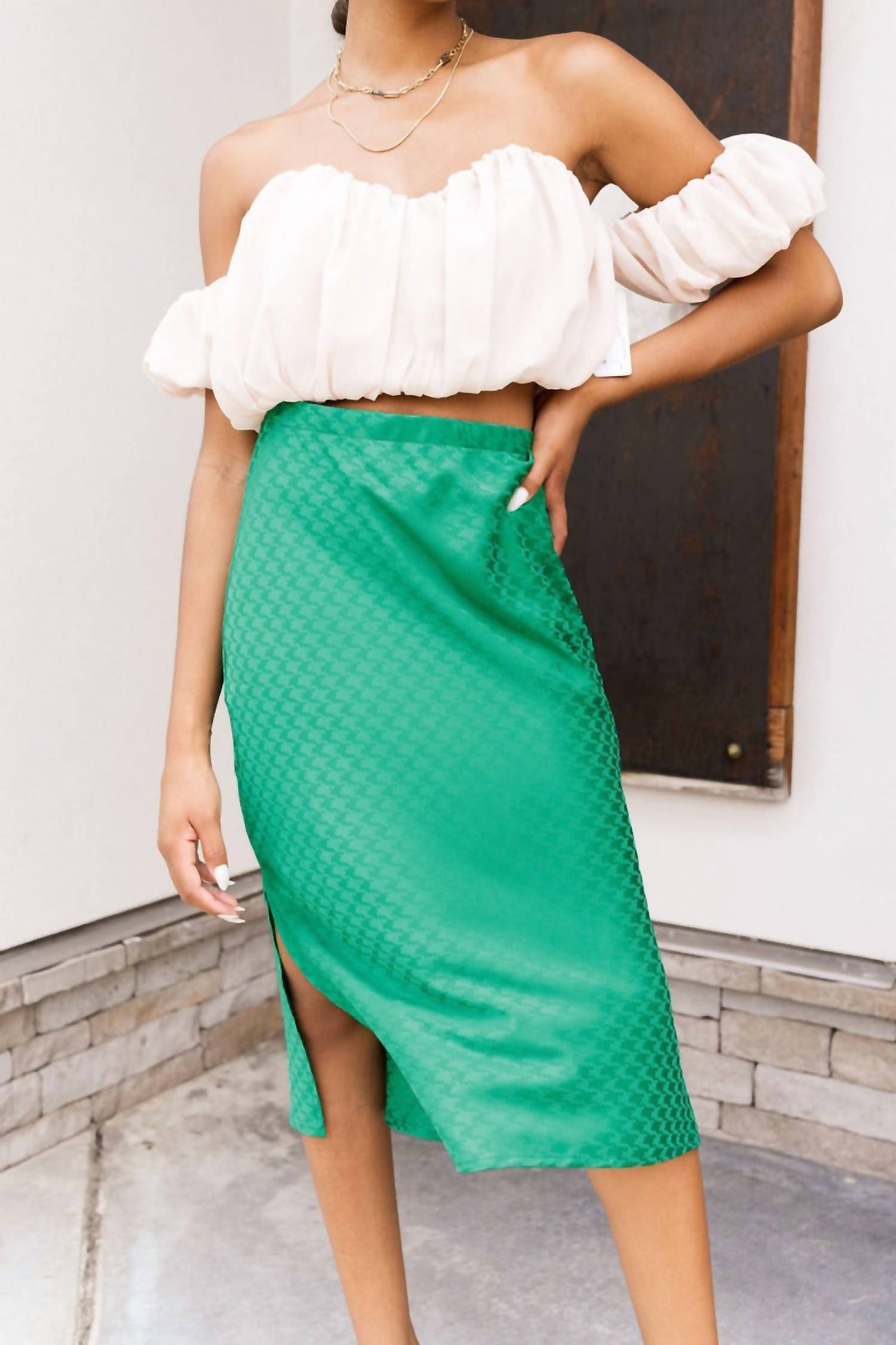 Her Entire Name Says Grace - Flow With Me Midi Skirt