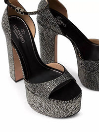 Valentino Women's Tan-go Rhinestones Platform Sandals - women's heels - view 4