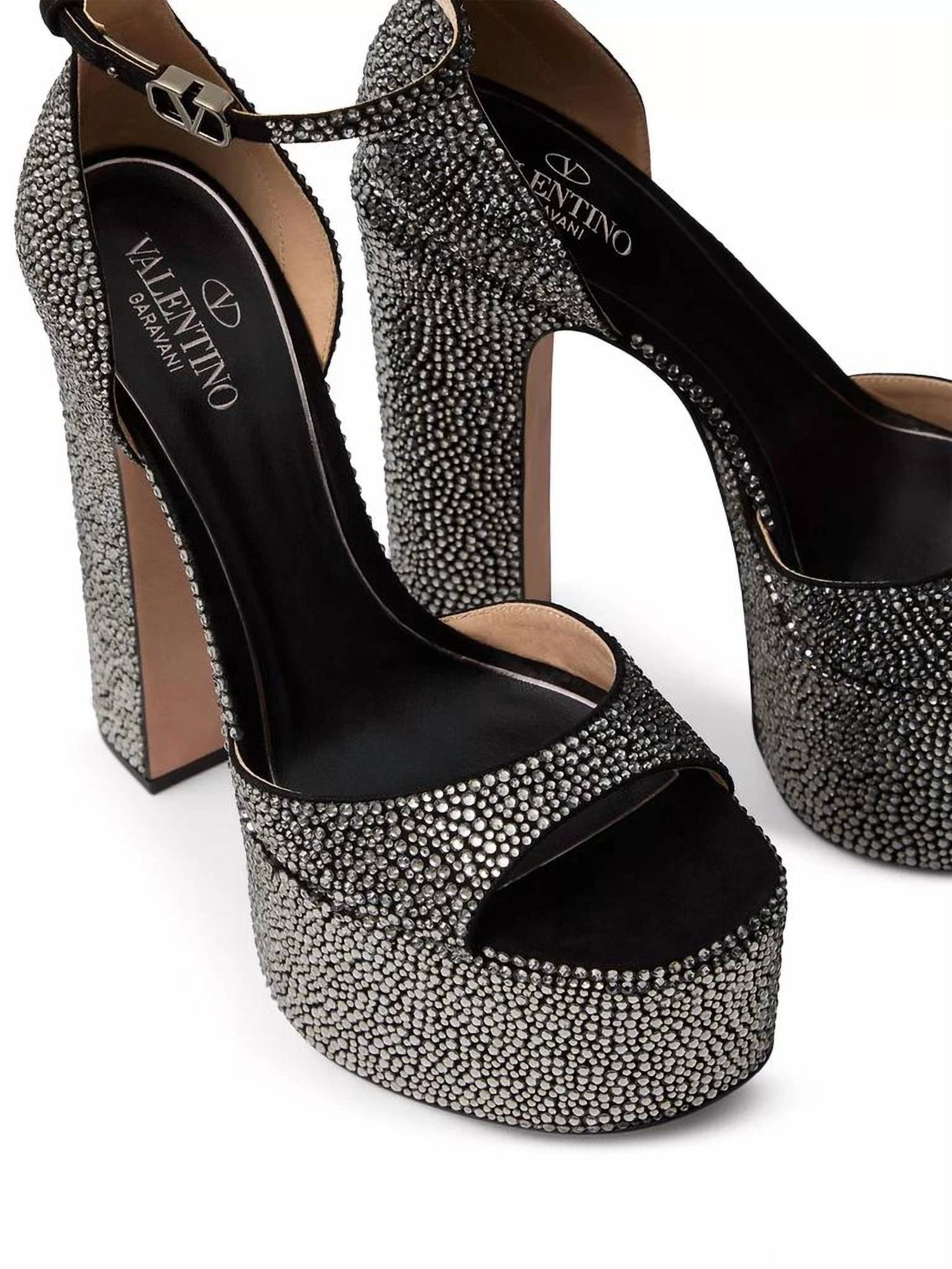 Valentino Women's Tan-go Rhinestones Platform Sandals - women's heels - view 4