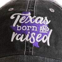 Katydid - Women's Texas Born And Raised Embroidered Distressed Trucker Hat