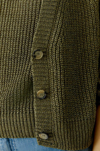 Oui - Button Front Long Sleeve Cardigan