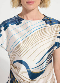 Lysse - Faride Side Pleated Printed Top