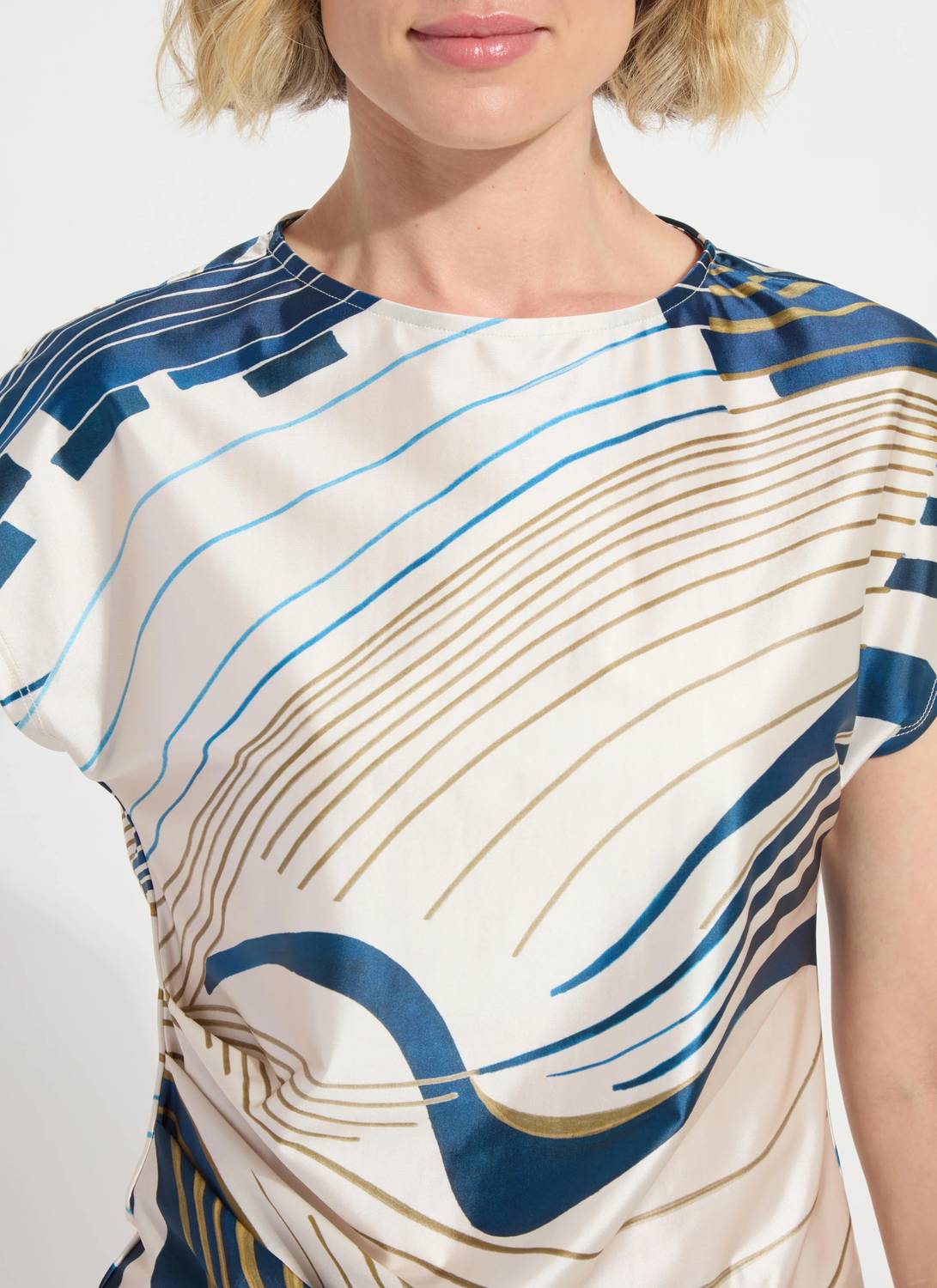 Lysse - Faride Side Pleated Printed Top