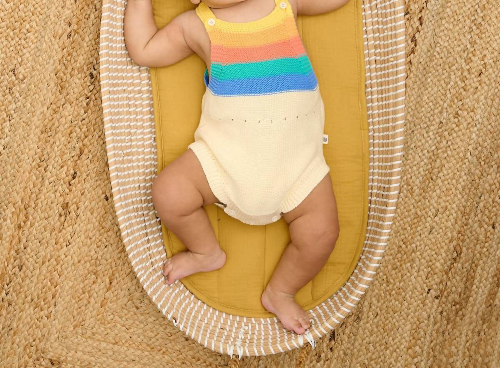 The Bonnie Mob - Girl's Rainbow Stripe Knit Bubble