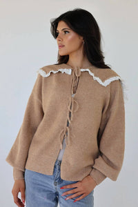 Klesis - Eliza Lace Collar Oversized Cardigan