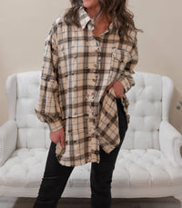 Easel - BARRYMORE PLAID TOP