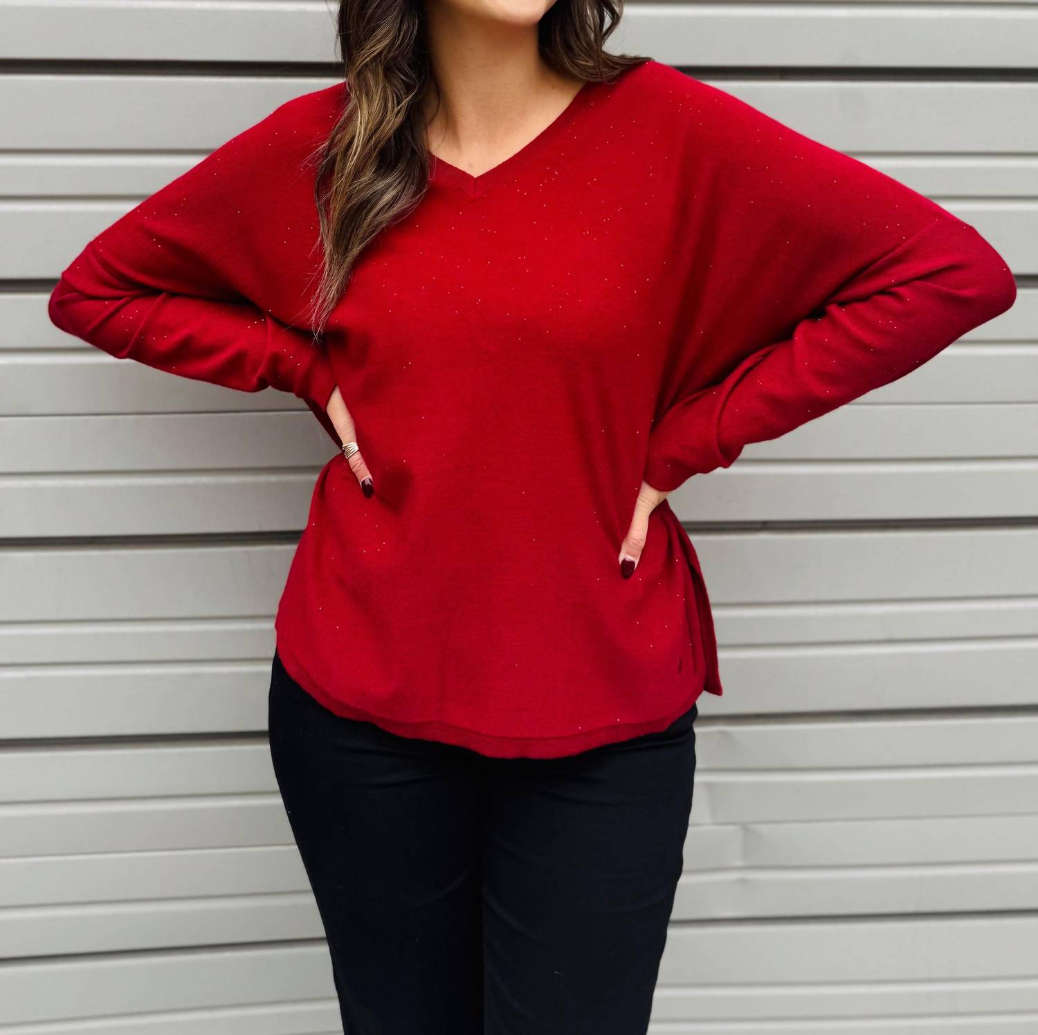 Joseph Ribkoff - Sequined Boxy Sweater Top