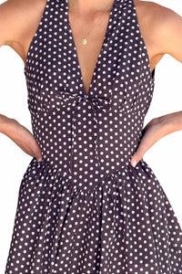 One And Only Collective - Clarice Polka Breeze Maxi Halter Dress