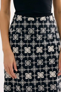 Leo & Ugo - Embroidered Midi Skirt