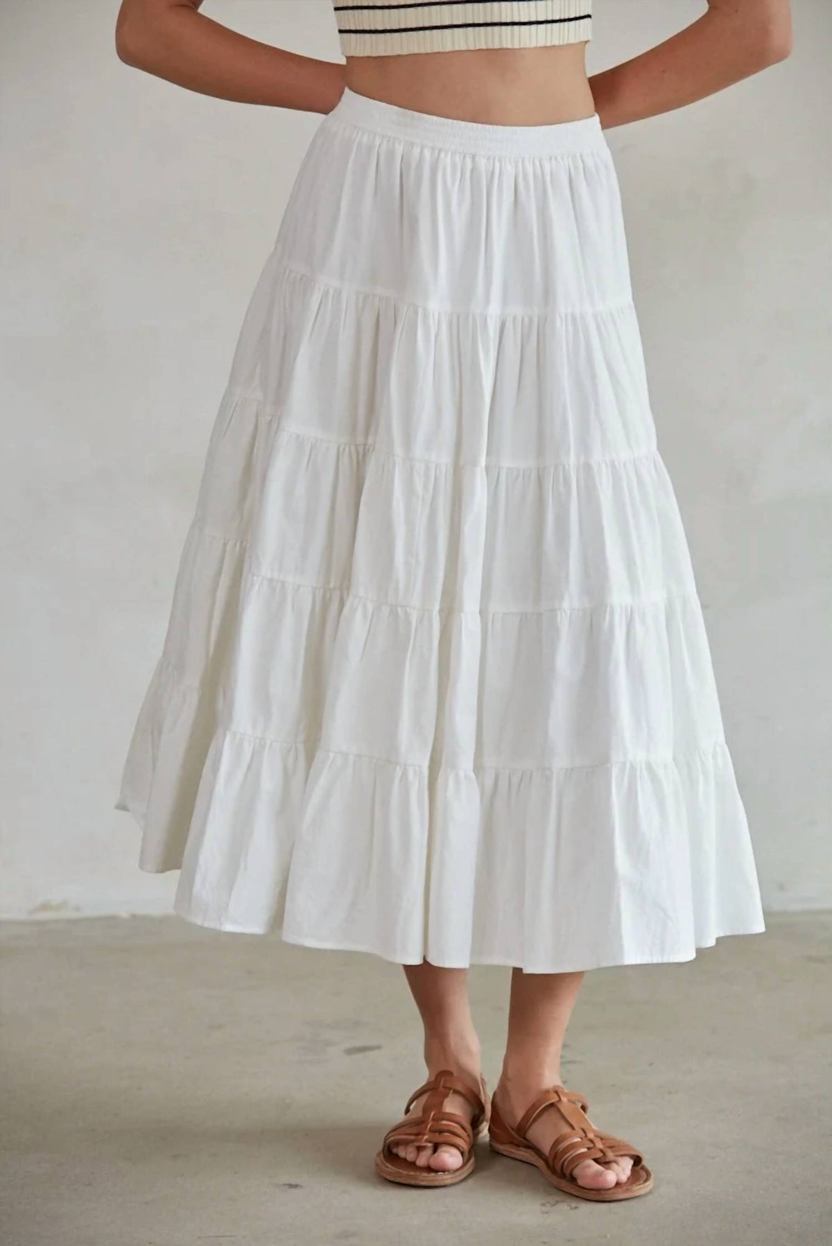 By Together - Tiered Midi Skirt