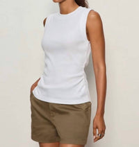 Sanctuary - Ribbed Ruched Tank Top