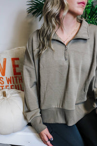 Simply Southern - 1/4 Zip Crop Pullover