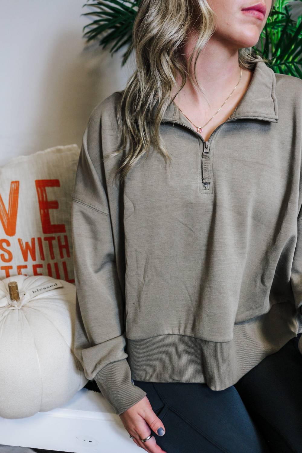 Simply Southern - 1/4 Zip Crop Pullover