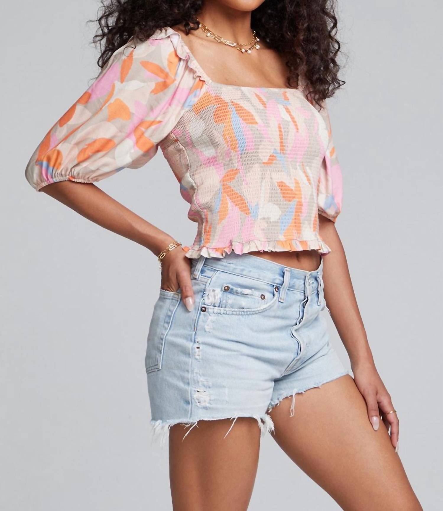 Saltwater Luxe - Blooming Sunset Top