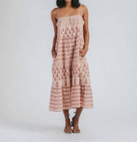 Cleobella Daisy Midi Dress in gradient block print - women's dress