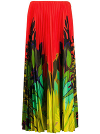 Valentino - Mirrored Monkeys Forest Pleated Skirt
