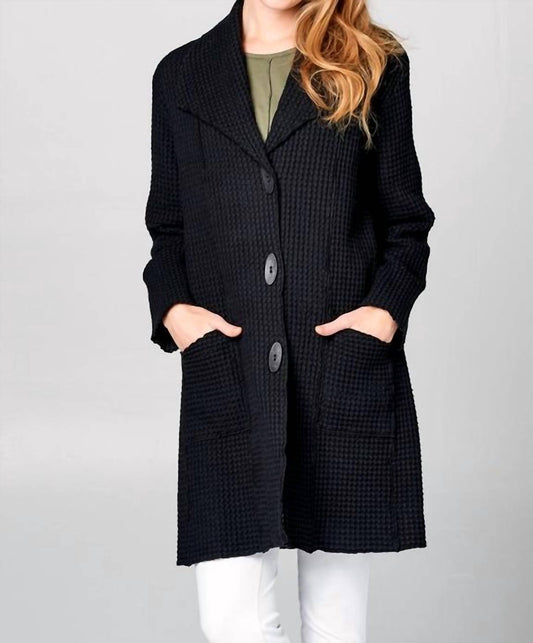 Focus Fashion - Long Waffle Jacket