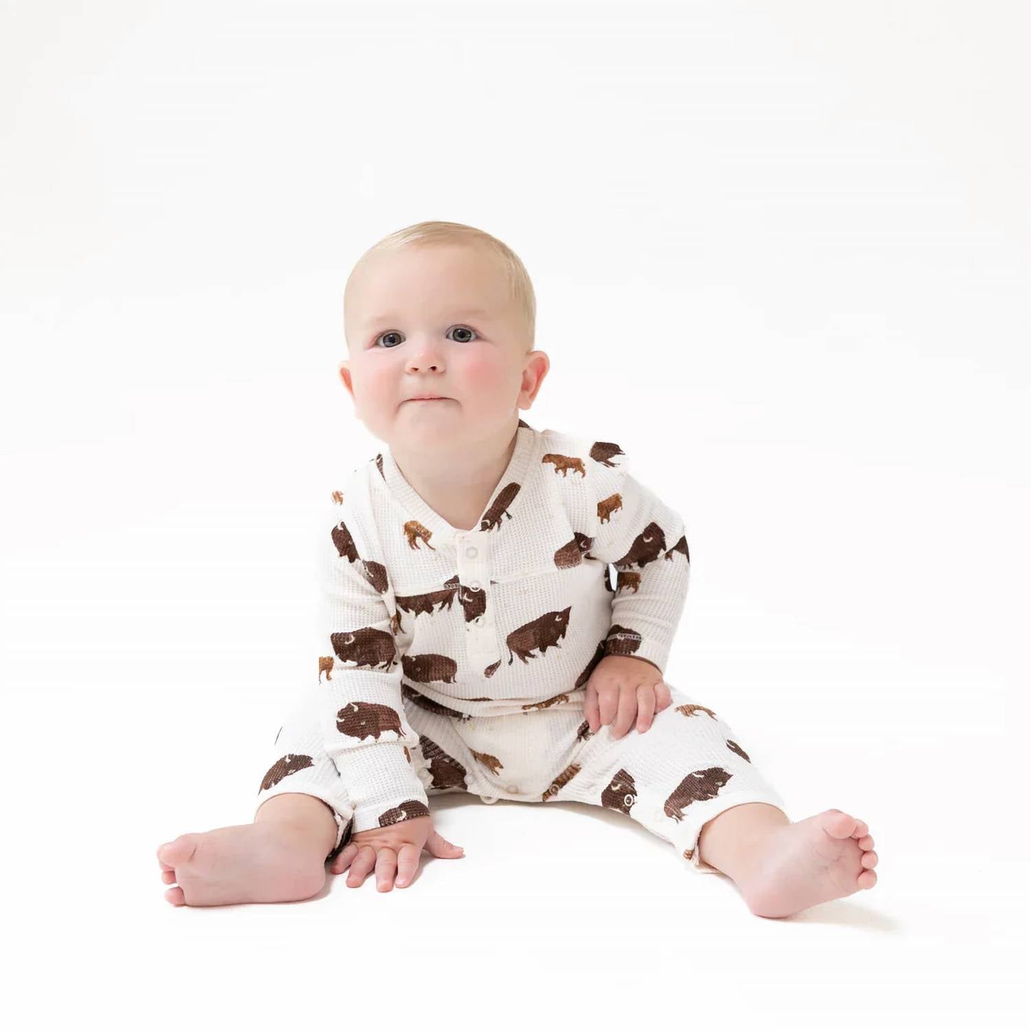 Angel Dear - Kid's Bison Uni Romper