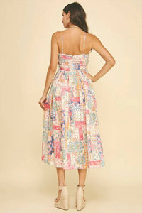 Pinch - Patchwork Print Midi Dress