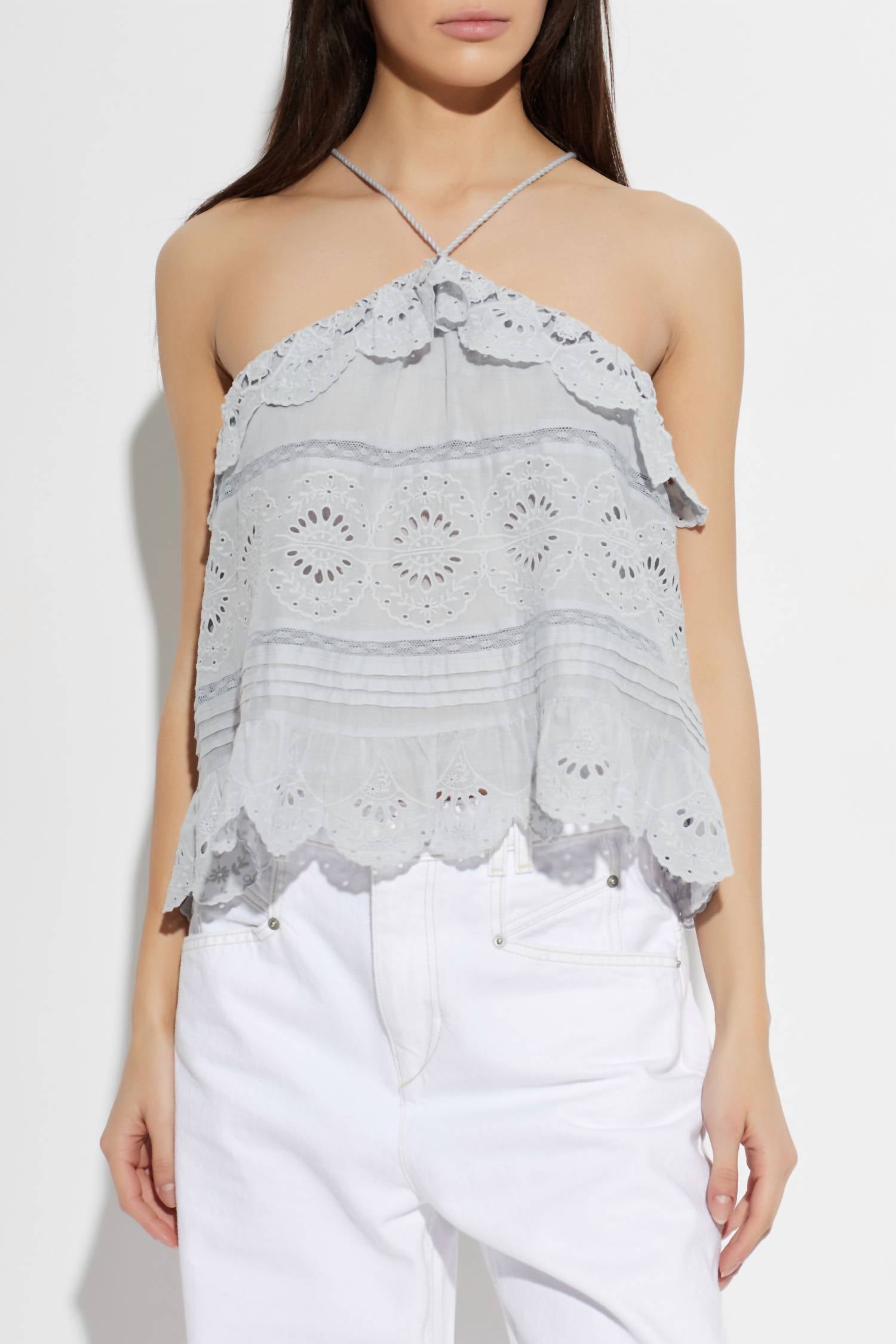 ISABEL MARANT Prisha Top in light blue - women's blouse