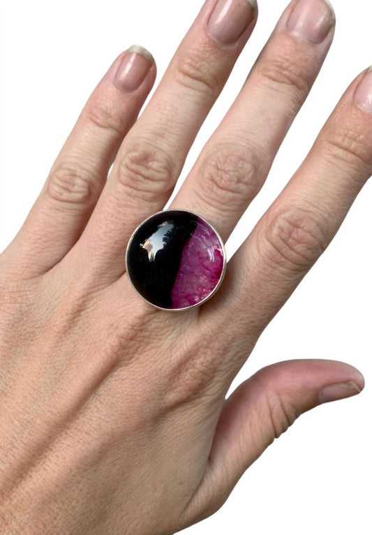 Gilded Bug - Women's Agate Ring