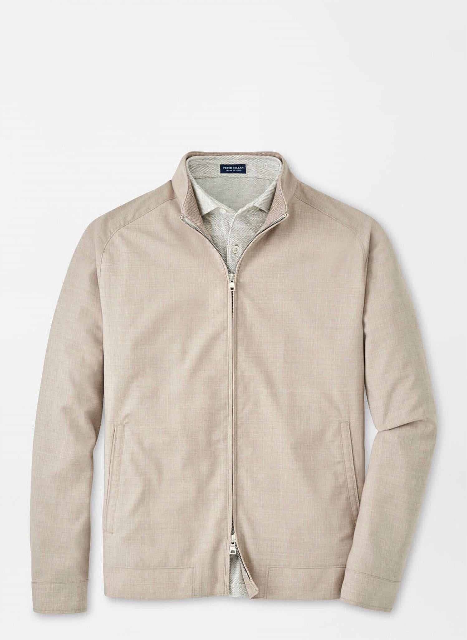 PETER MILLAR Excursionist Lite Bomber Jacket in dark sand - men's jacket - view 4