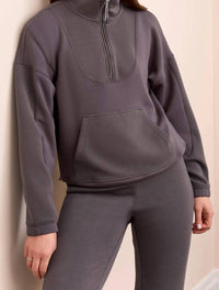 Tribal - Laurel Long Sleeve Mock Neck Top With Zipper