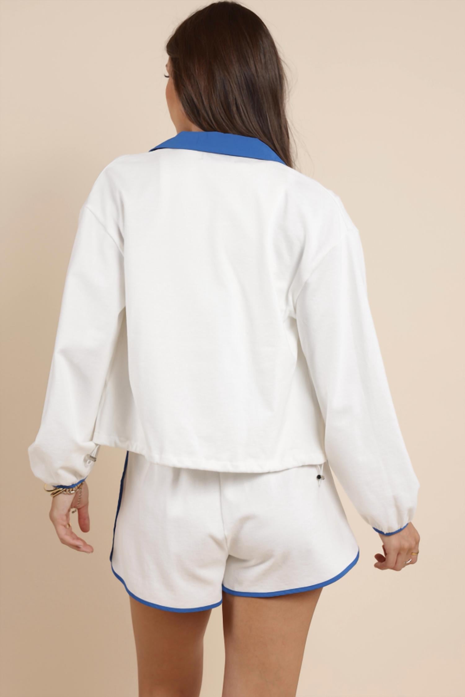 Sadie & Sage - Patriotic Flag Embroidery Zip Up Jacket