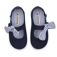 Victoria - Girls' Slip On Canvas Bow Shoes