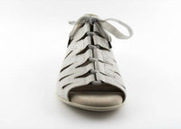 Beautifeel Women's Edyta Sandal in silver snake print suede - women's sandal - detail view