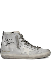 GOLDEN GOOSE Women's Francy Glitter List Sneakers in silver white - women's sneaker