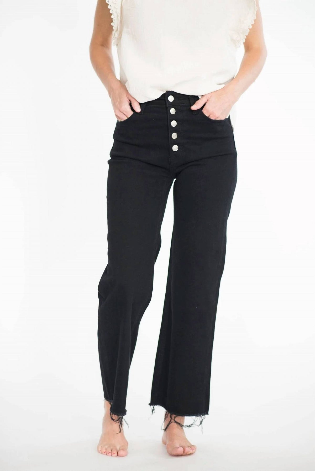 Tea N Rose - Women's Rhea High Rise Cropped Jeans