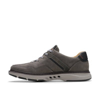 Clarks Men's Un Briley Vibe Oxford Shoes in dark grey nubuck - men's shoe - alternate view