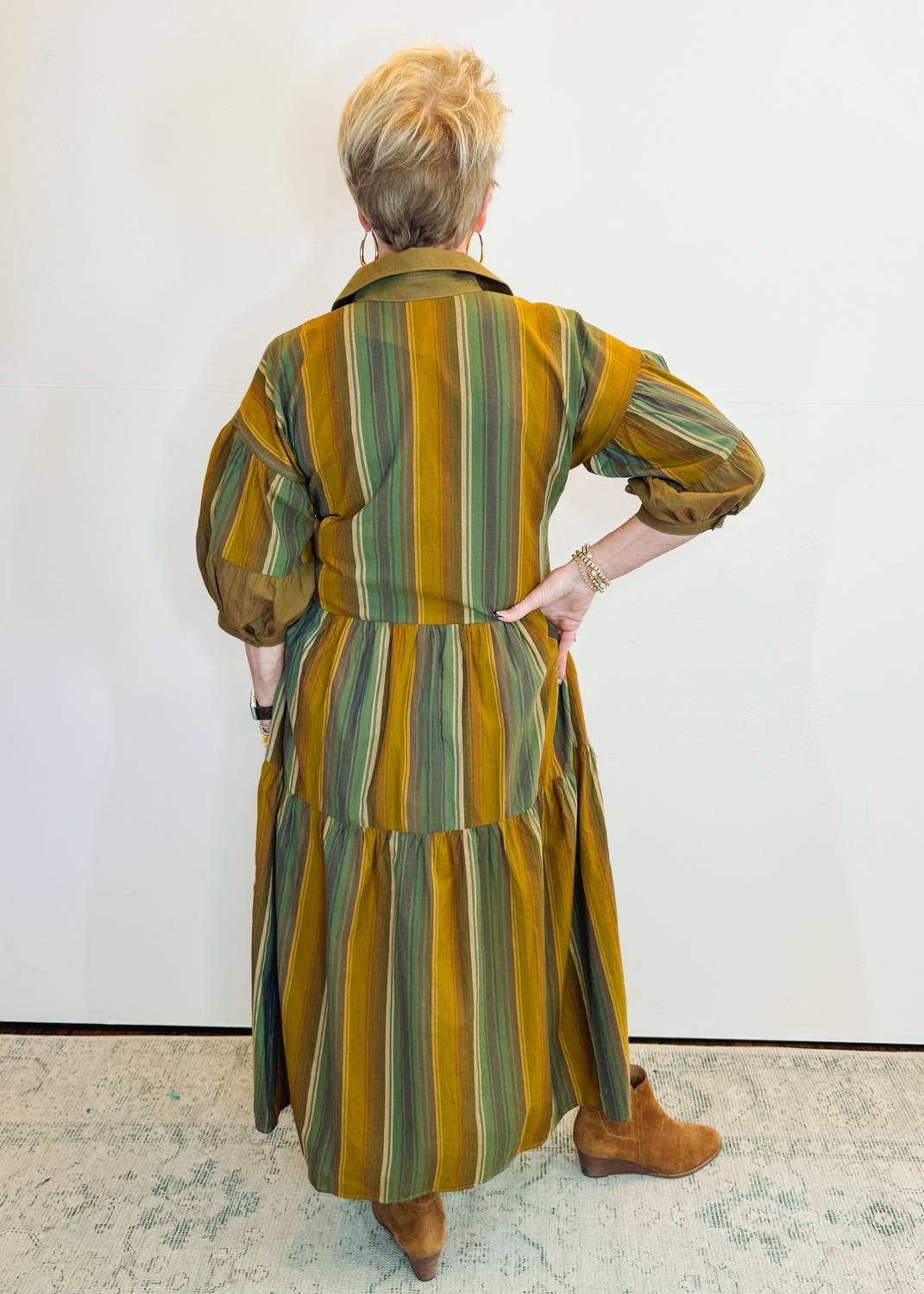 Ivy Jane - Variegated Striped Midi Dress