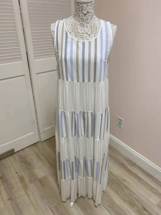 Charlie B - Women's Long Striped Layered Tank Dress