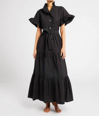 MILLE Victoria Tiered Dress in black - women's dress