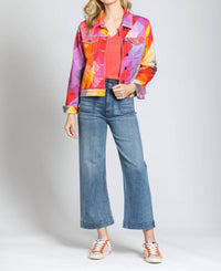 Apny - Printed Denim Jacket