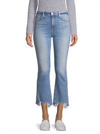 7 For All Mankind - High Rise Slim Kick Flare Cropped Jeans