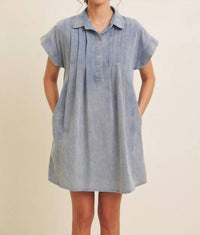 In February - Mineral Washed Cotton Mini Dress