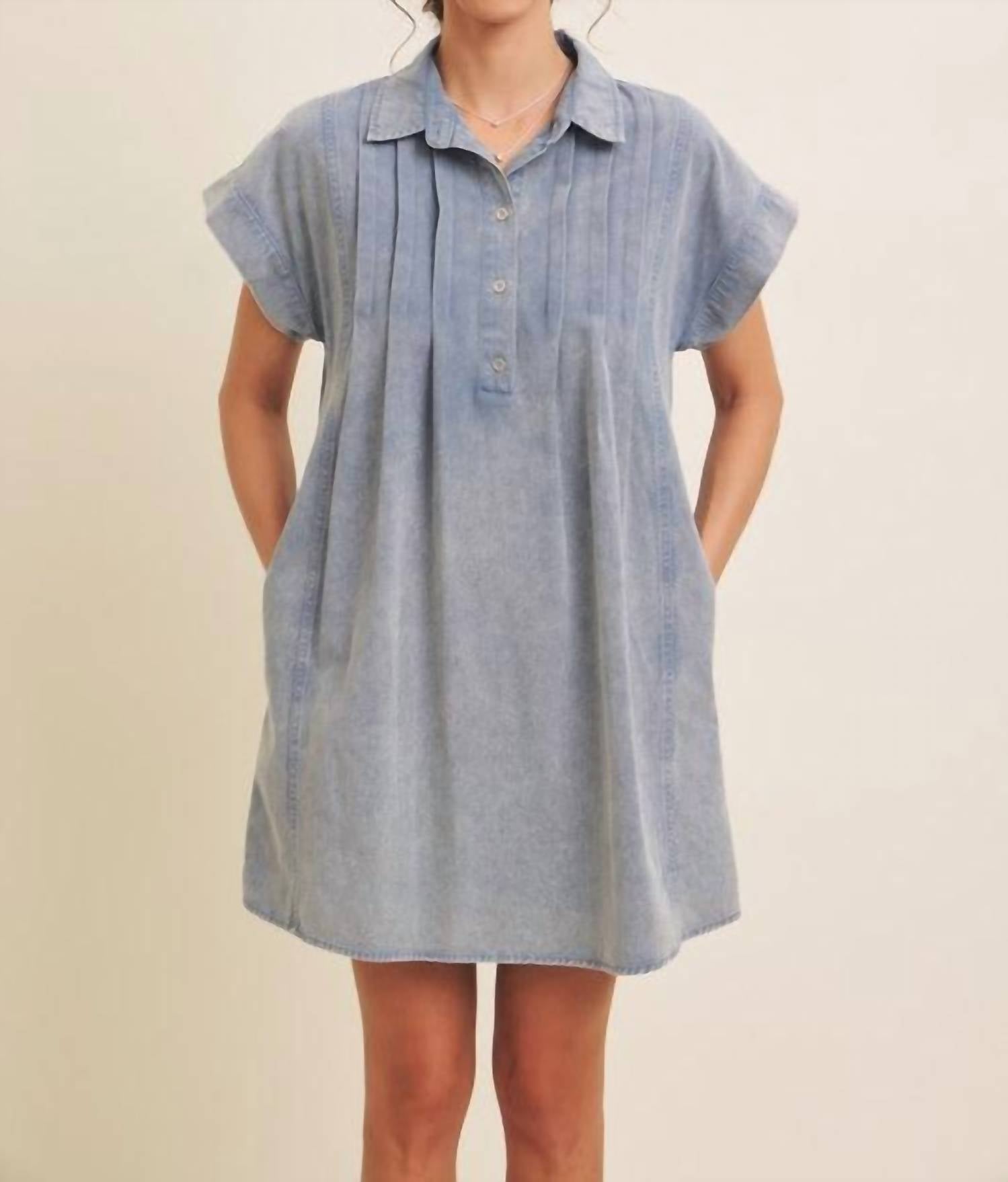 In February - Mineral Washed Cotton Mini Dress