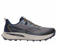 SAUCONY Men's Peregrine 15 Traill Shoes in cinder navy bleu - men's shoe