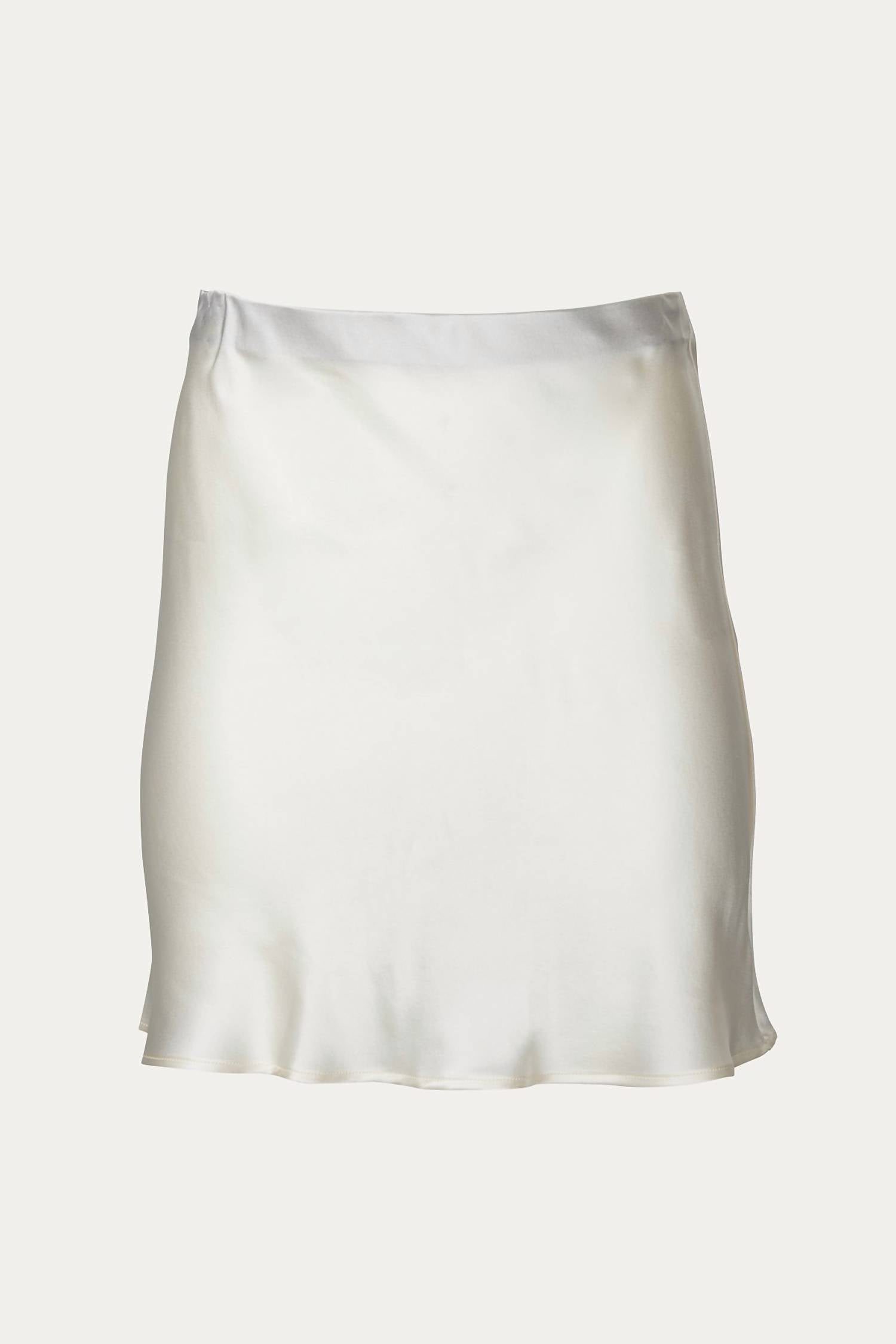 MADISON SILK-SATIN MINI SLIP SKIRT