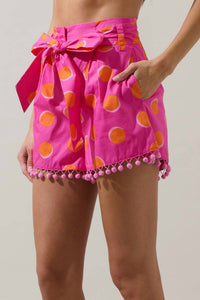 SUGARLIPS Rosie Polka Dot Shorts in fuchsia org dot - women's shorts - view 5