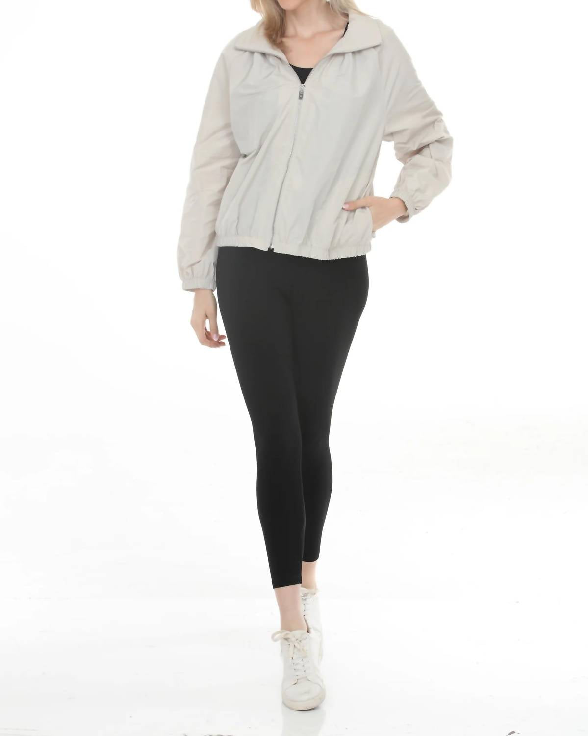 Joseph Ribkoff - High Neck Zip-up Windbreaker