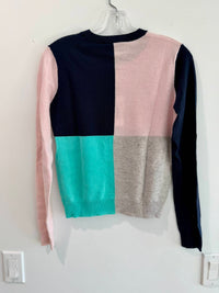 Autumn Cashmere Women's Colorblock Argyle Cashmere Sweater in navy multi - women's sweater - view 4